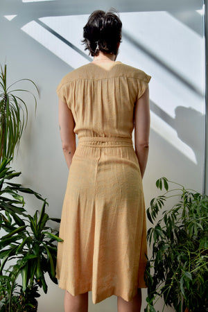 Seventies Peach Knit "Foxy Lady" Dress