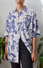 90's "Mossimo" All Over Elvis Button Up