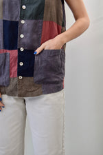 Classy Patchwork Linen Vest