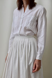 White Linen Button Up