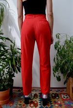 Red Cotton "Brass Plum Nordstom" Trousers