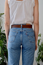 Nineties Brown Tooled Western Belt