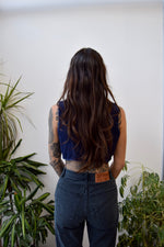 Navy Corduroy Vest Top
