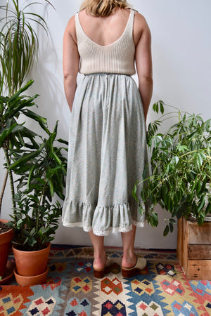 Mint Floral Prairie Skirt