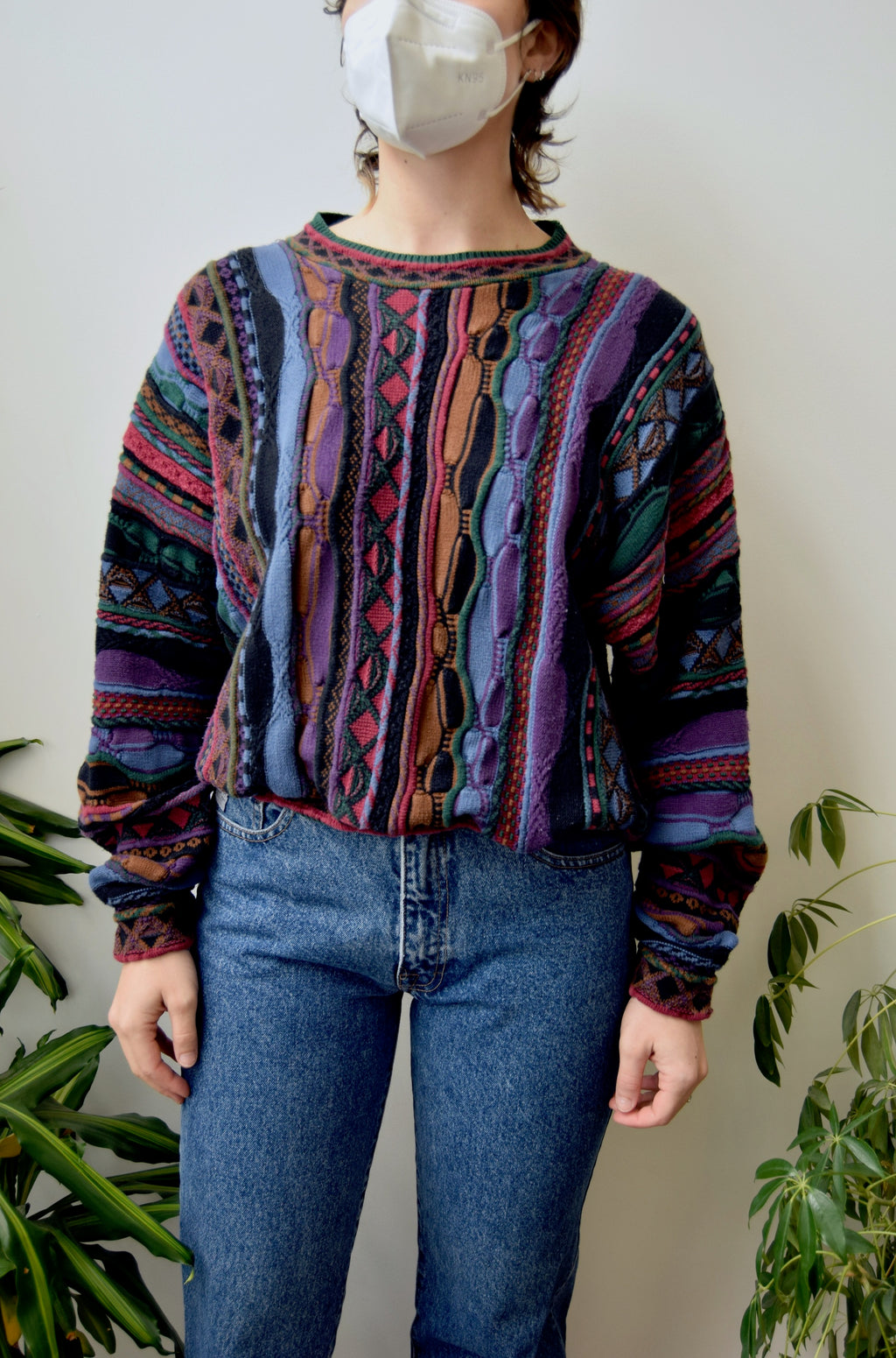 Coogi Style Cropped Sweater