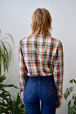 Eighties Plaid Ruffle Western