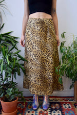 Leopard Silk Skirt