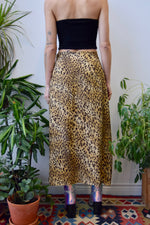 Leopard Silk Skirt