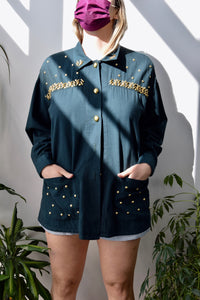 Green and Gold Cotton Jacket