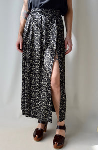 Micro Floral Belted Skirt