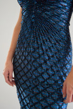 1970's Lurex Fanned Disco Dress