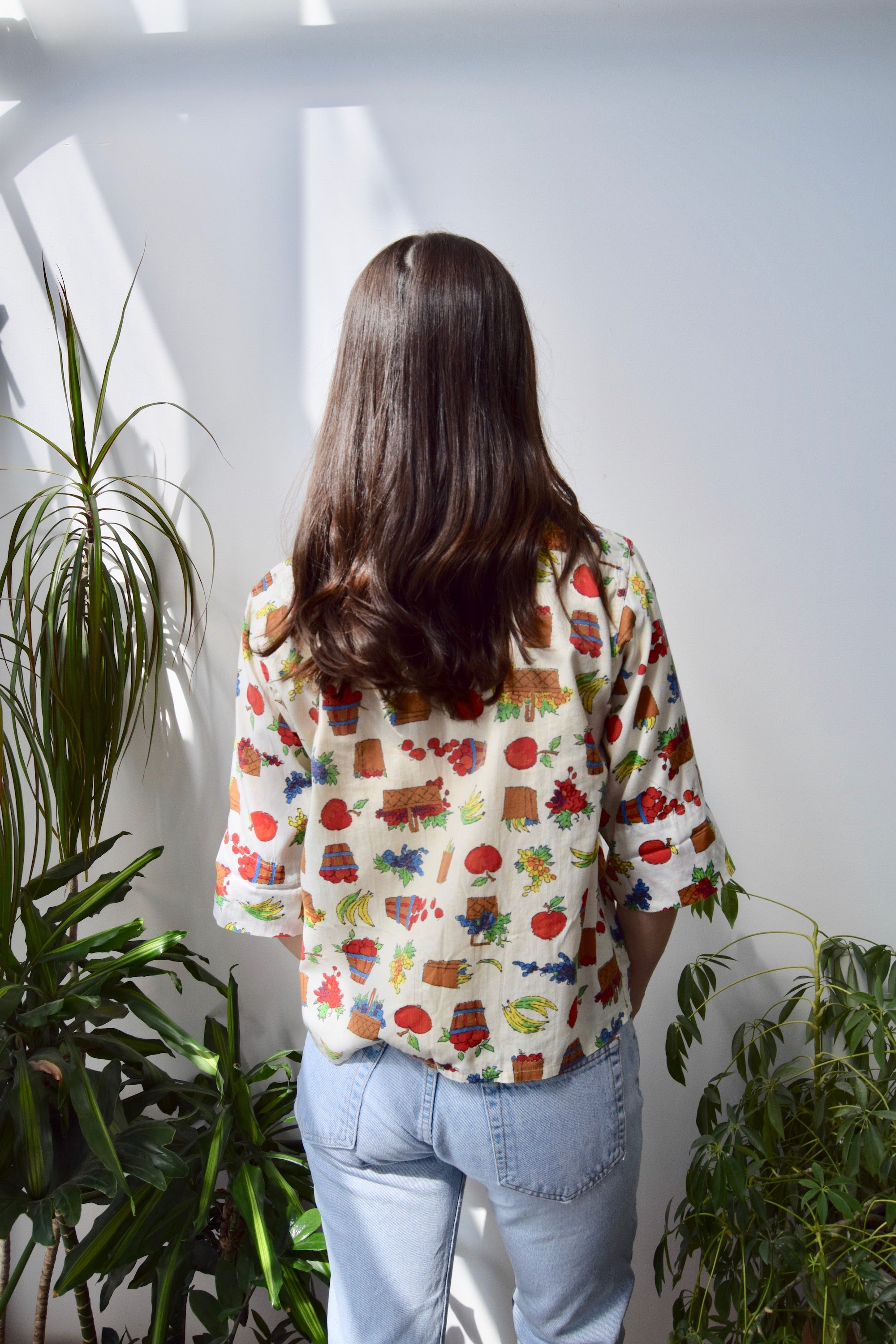 Vintage Fruit Basket Blouse