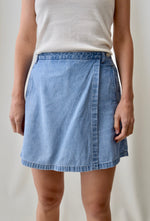 Light Wash Denim Skort