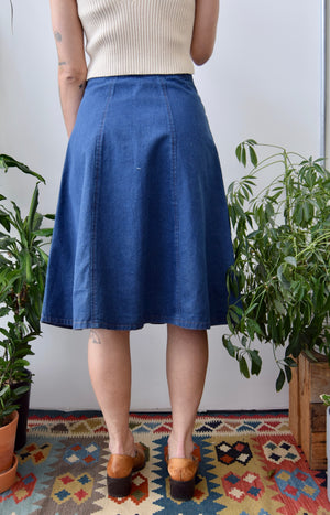 Button Down Denim Skirt