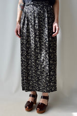 Micro Floral Belted Skirt