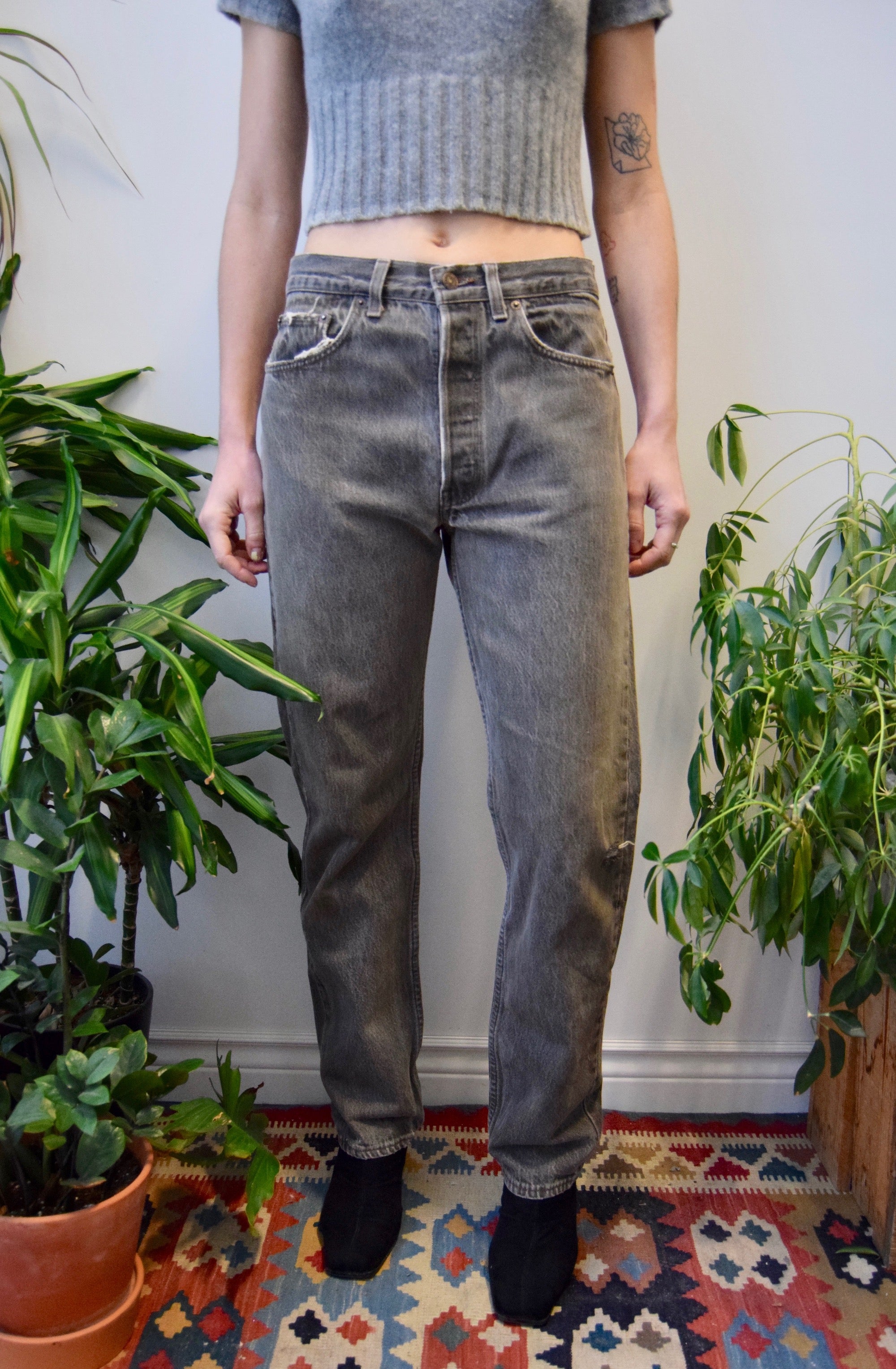 Charcoal Levis 501 Jeans