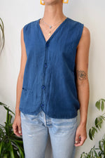 Linen Blend Vest Top