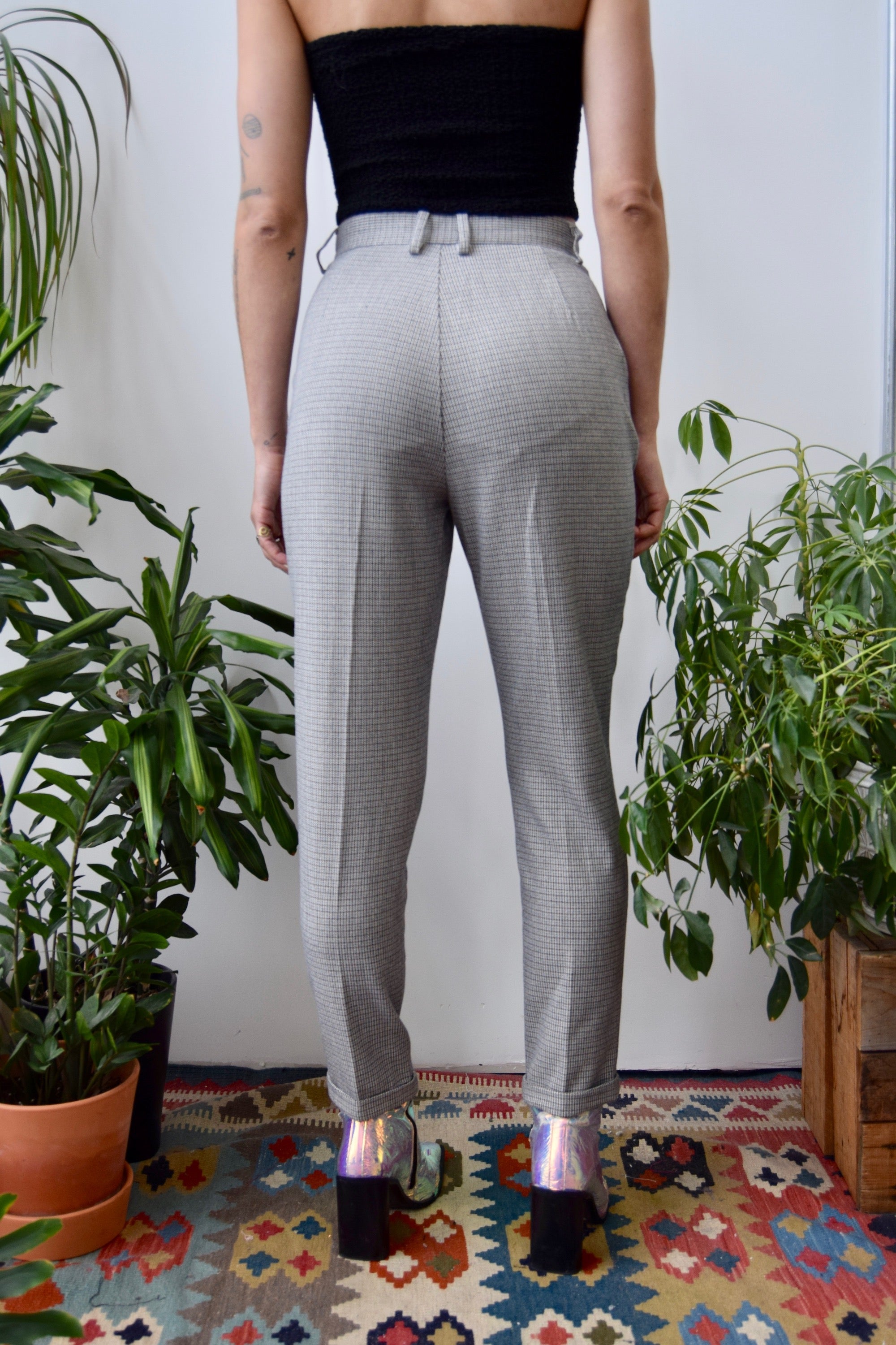 Micro Houndstooth Pants