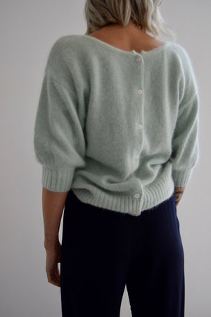 Vintage Hint ot Mint Angora Blend Sweater