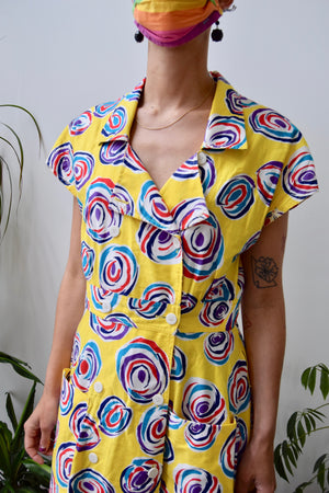 Sunshine Abstract Rose Dress