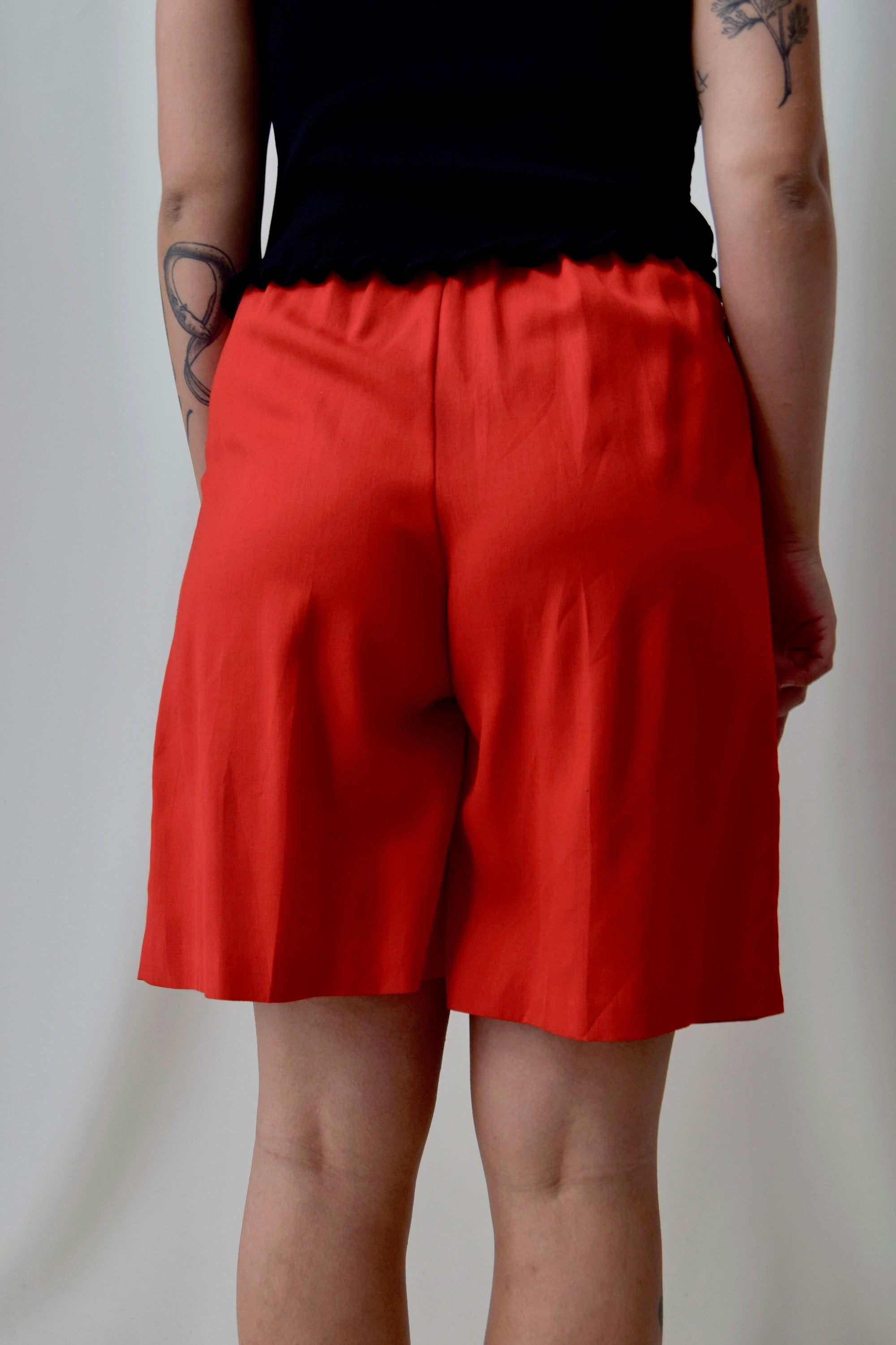 Poppy Red Trouser Shorts