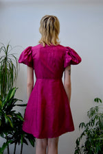 Forties Magenta Taffeta Puff Jacket