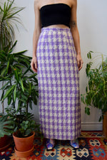 Mohair Houndstooth Skirt