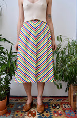 Cotton Chevron Skirt