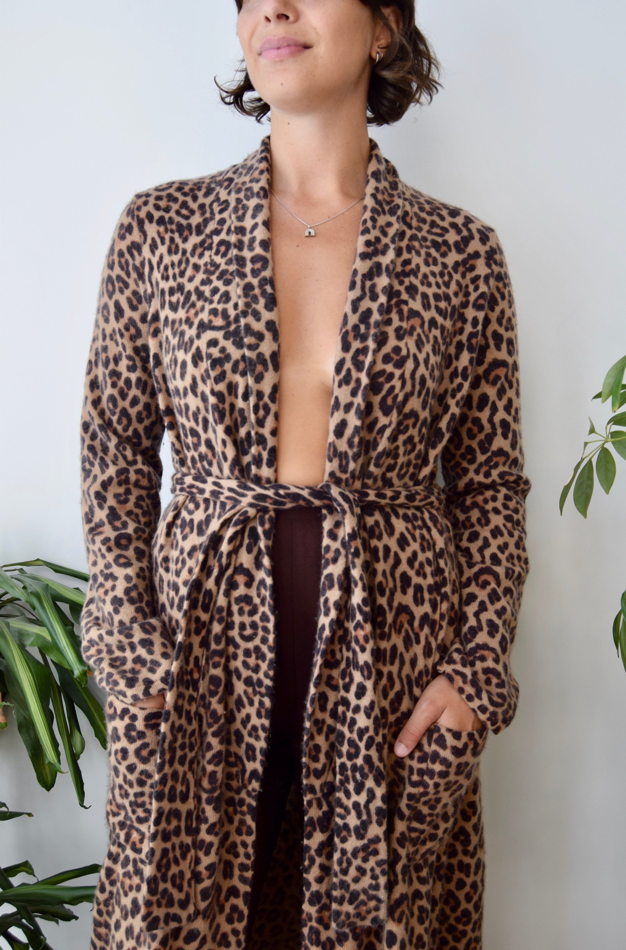 Cashmere Leopard Robe