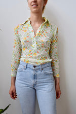 Vintage Lace Floral Polo