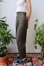 Eighties Green Wool Trousers