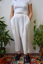 White Linen Lounge Pants