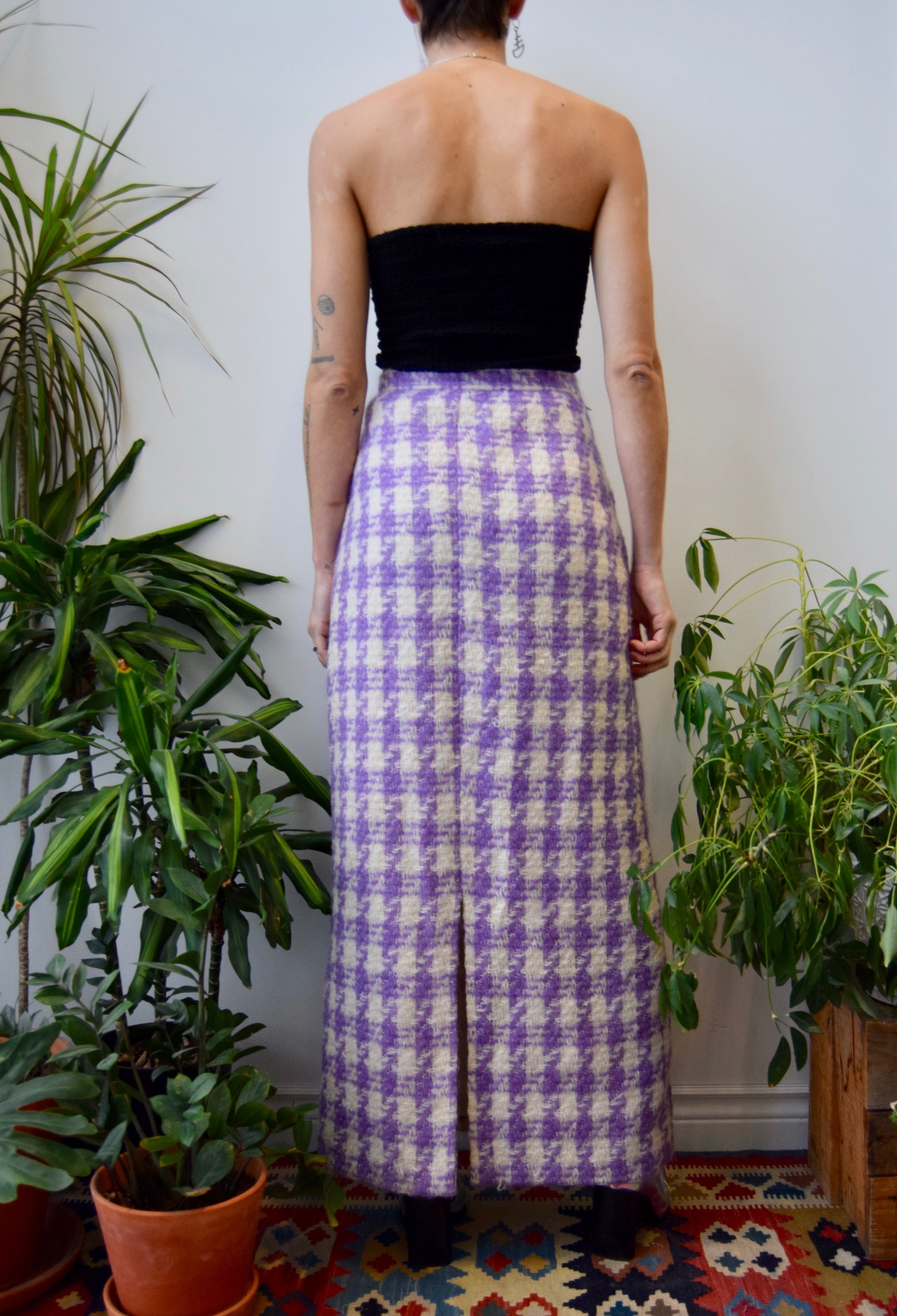 Mohair Houndstooth Skirt