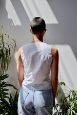 White Cotton Eyelet Top