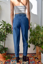 High Waist Pleated Jeans