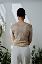 Champagne Crushed Velvet Top