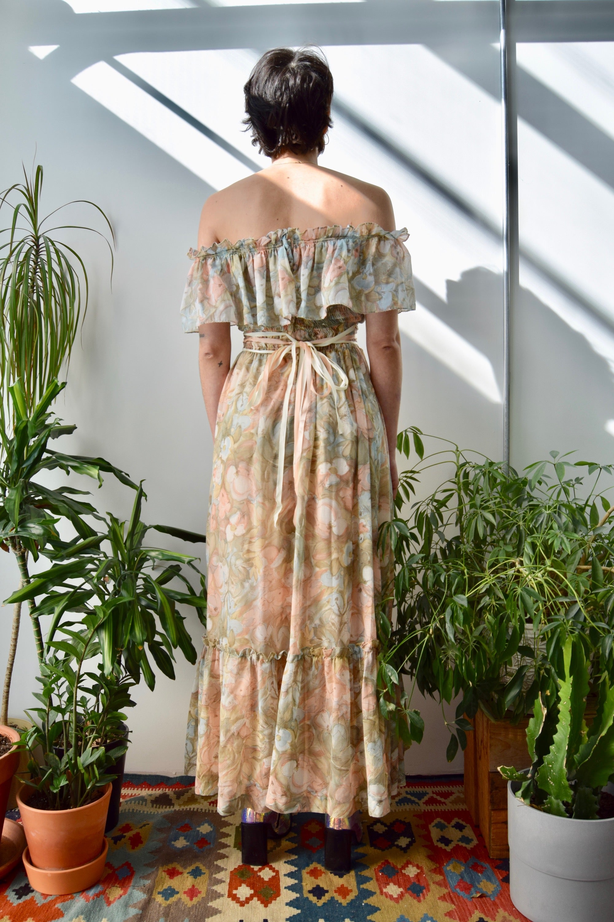 muted floral maxi dress Floral Maxi Dress for Women Short Sleeve Button Up Summer Dresses Swing Tiered Ruffle A Line Flowy Boho Maxi Dresses Beige at Amazon Women's Clothing store