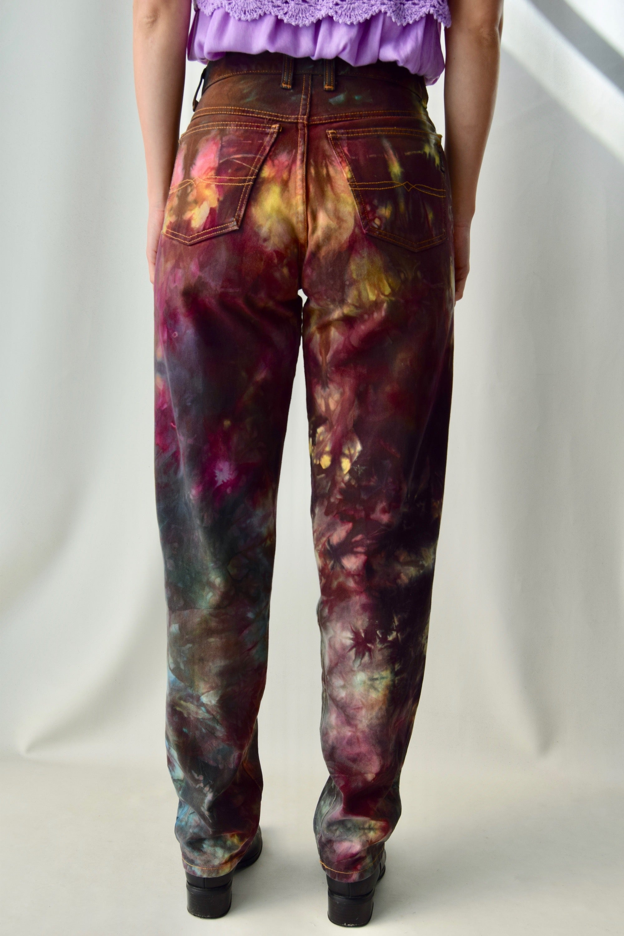 Vintage Eggplant Tie Dye Lucky Jeans