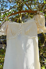 1970's Antique Inspired "Gunne Sax" Cream Dress