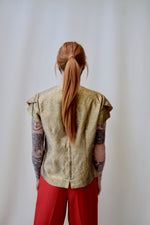 Gold Tulip Sleeve Top
