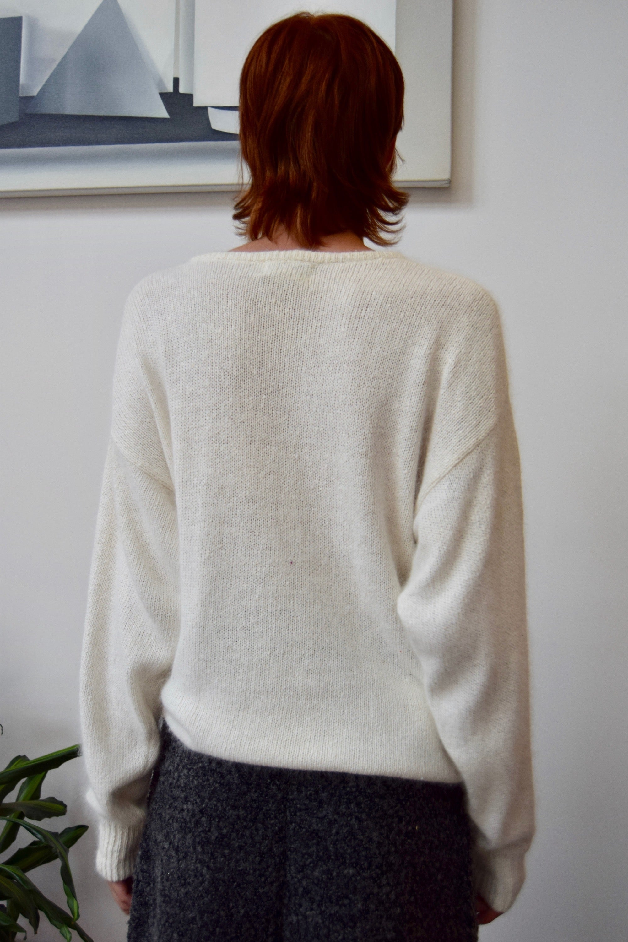 Simple Silk And Angora Sweater
