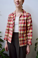 Vintage Cotton Plaid Jacket