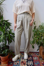 Green Tea Linen Trousers