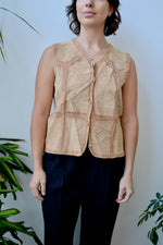 Crochet and Suede Vest