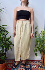 Running Stitch Linen Skirt