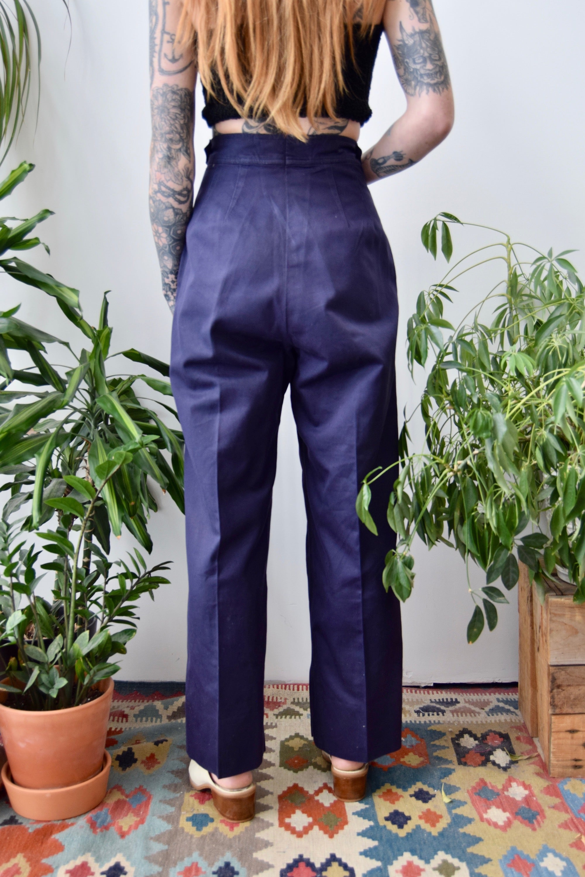 Sixties Exposed Zipper Trousers