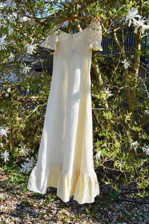 1970's Antique Inspired "Gunne Sax" Cream Dress