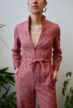 Seventies Pebbled Wool Jumpsuit