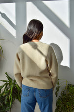 Oat Shetland Wool Cardigan