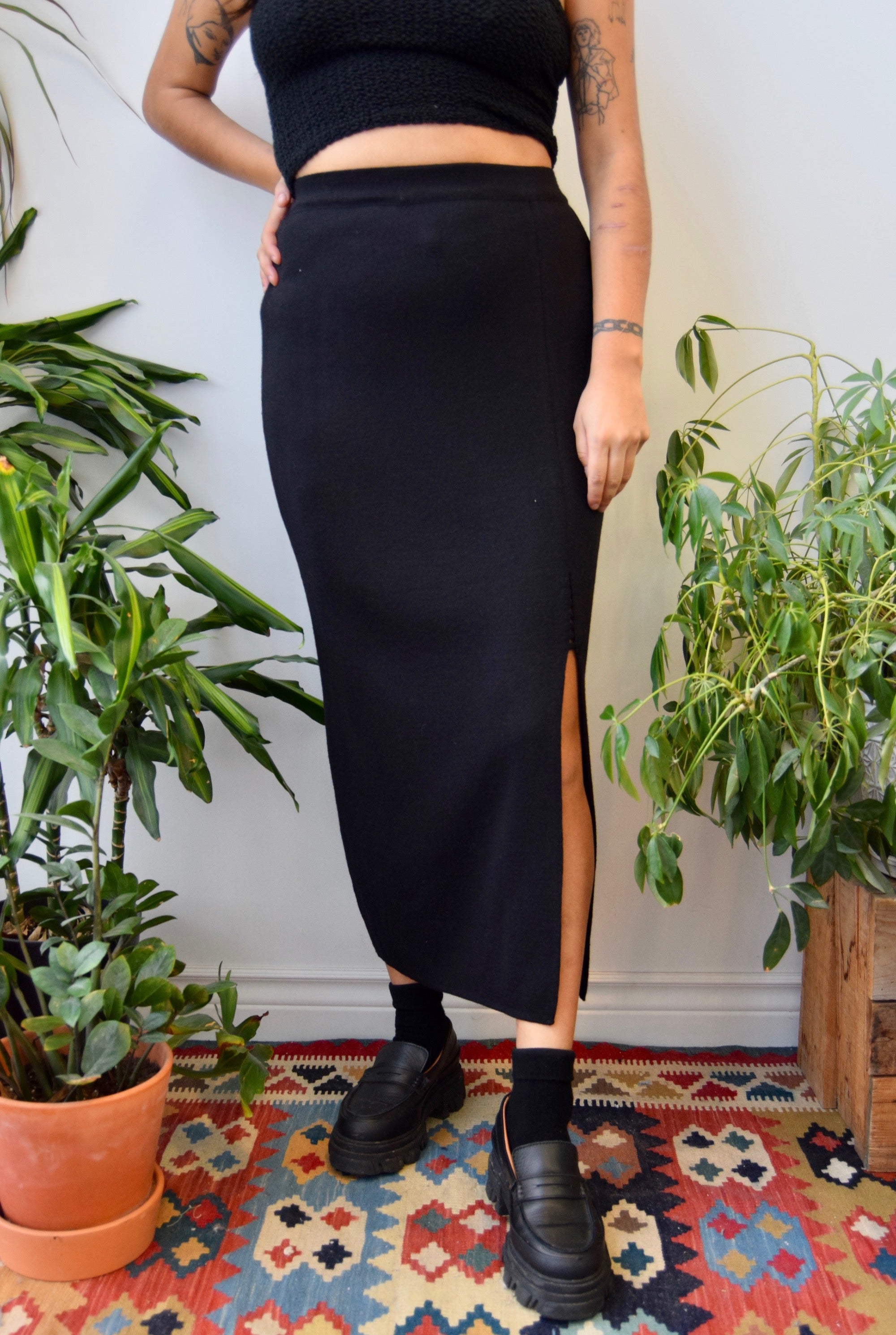 Merino Knit Maxi Skirt